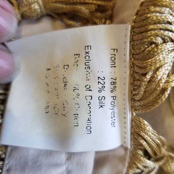 Polyester and silk embroidered throw. Boho throw. 40x60 - Picture 8 of 9